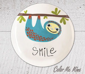 Uptown Sloth Smile Plate