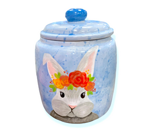 Uptown Watercolor Bunny Jar