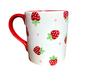 Uptown Strawberry Dot Mug