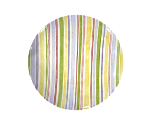 Uptown Striped Fall Plate