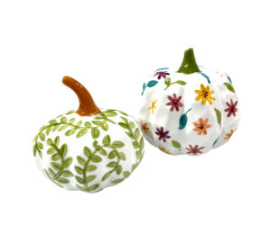 Uptown Fall Floral Gourds