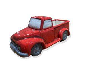 Uptown Antiqued Red Truck