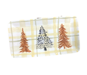 Uptown Pines And Plaid Platter