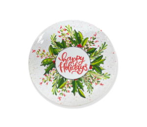 Uptown Holiday Wreath Plate