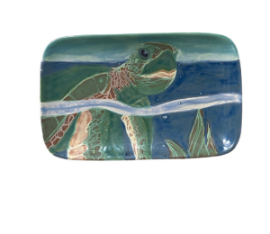 Uptown Swimming Turtle Plate