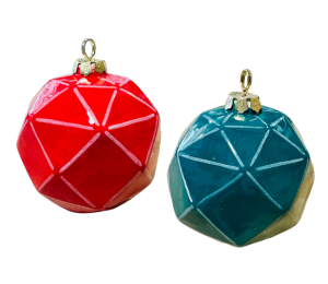 Uptown Jewel Toned Faceted Ornament