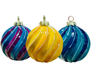 Uptown Jewel Toned Spiral Ornament